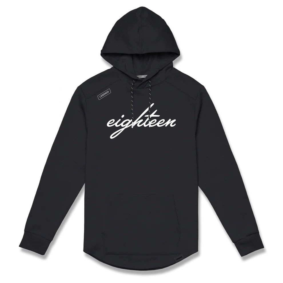 Legends Script Eighteen Tech Hoodie - Black