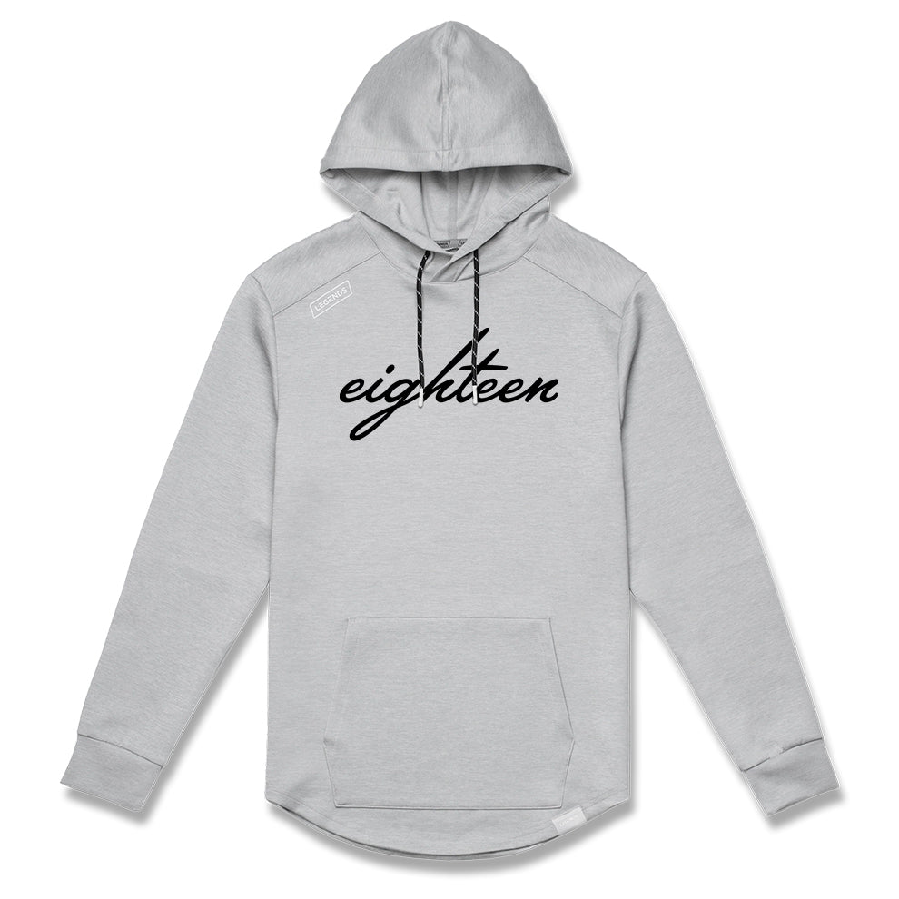 Legends Script Eighteen Tech Hoodie - Grey