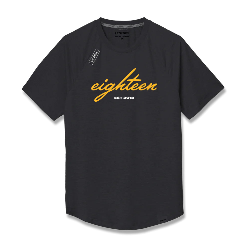 2025 Legends Script Eighteen Tech Short Sleeve Shirt - Black