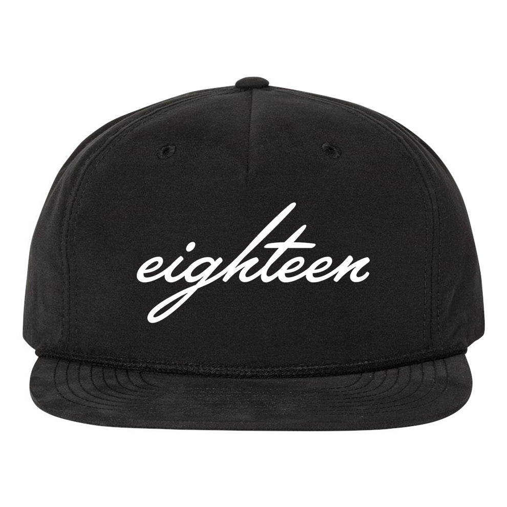 Script Eighteen Richardson Snap Back Hat - Black