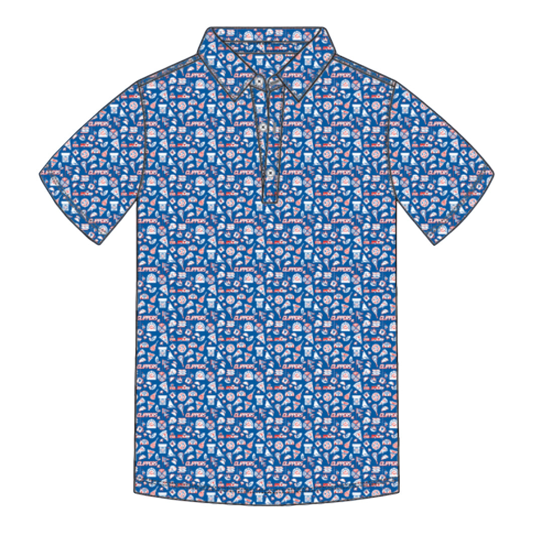 Clippers x Timbers Pizza Golf Polo - Clippers' Blue