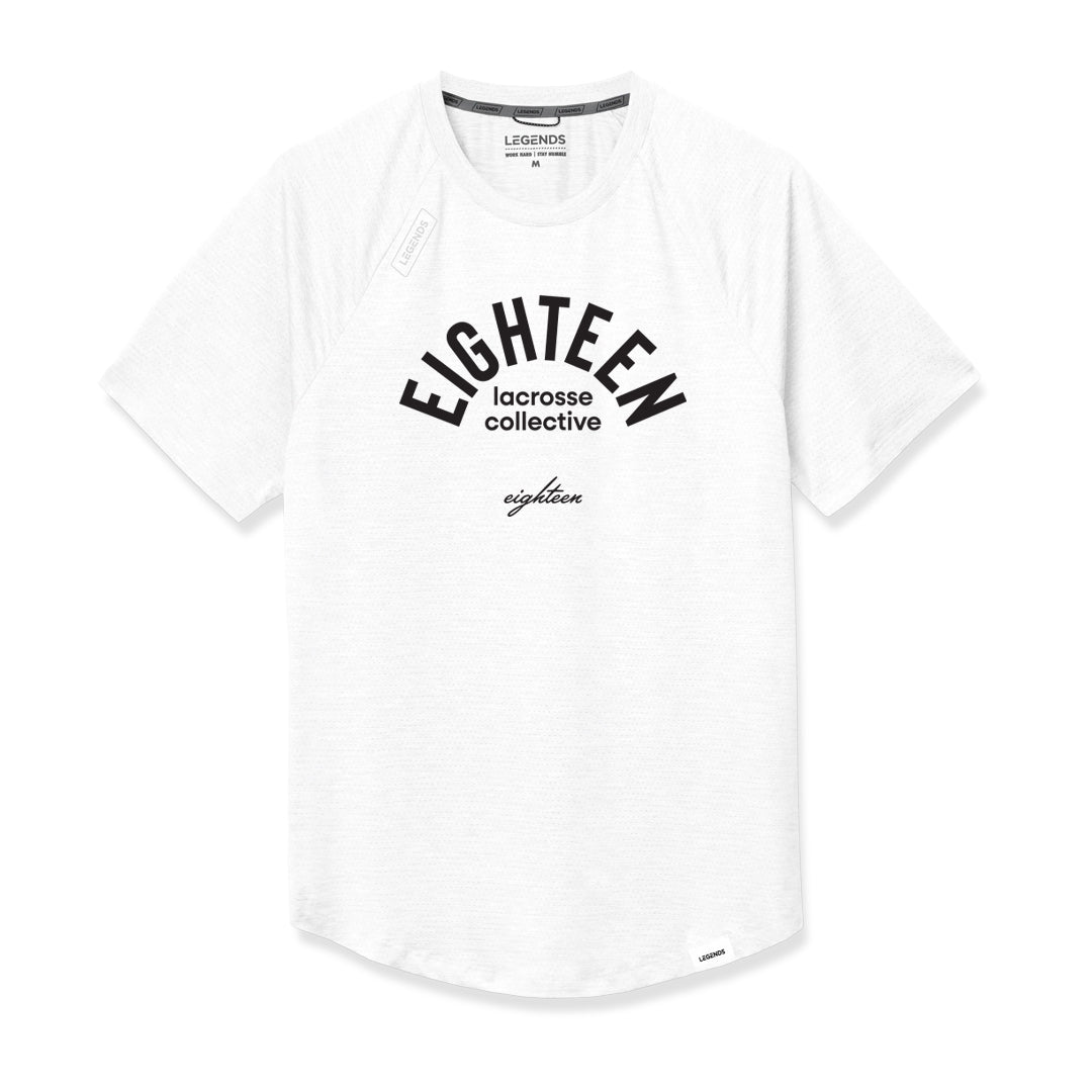 𝗡𝗘𝗪  White Men's Legends Short Sleeve Shirt - Eighteen Lacrosse Collective